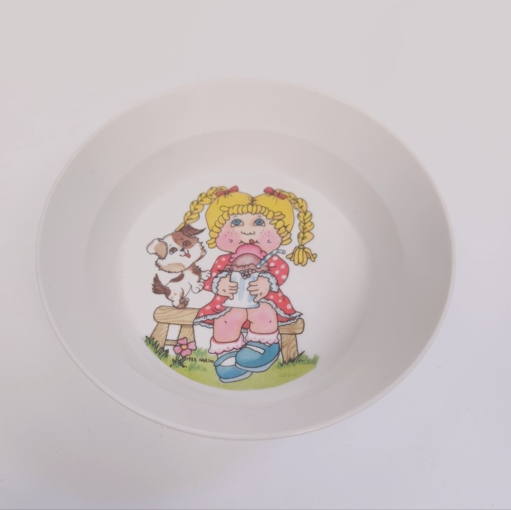 Vintage Cabbage Patch 1980s Melamine Baby Childrens Ice Cream Bowl 5 Inches